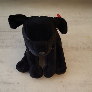 Ty Beanie Baby "Luke" Black Plush Puppy Toy